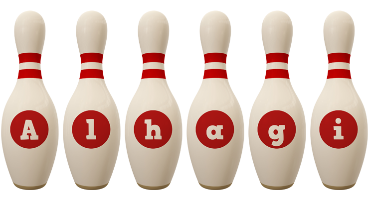 Alhagi bowling-pin logo