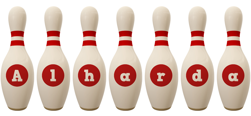 Alharda bowling-pin logo