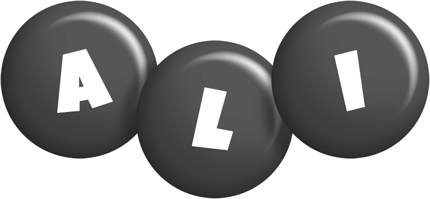 Ali candy-black logo