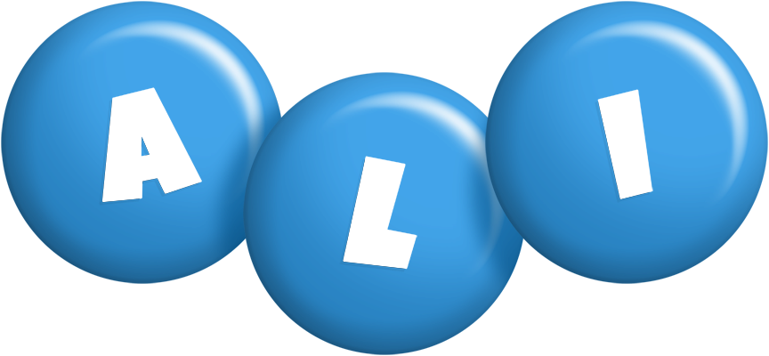 Ali candy-blue logo