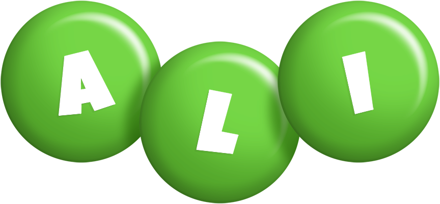 Ali candy-green logo