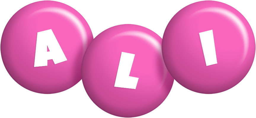 Ali candy-pink logo