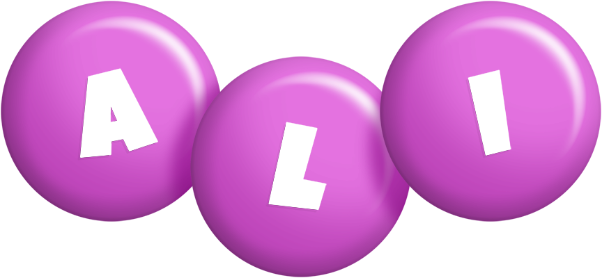 Ali candy-purple logo