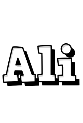 Ali snowing logo