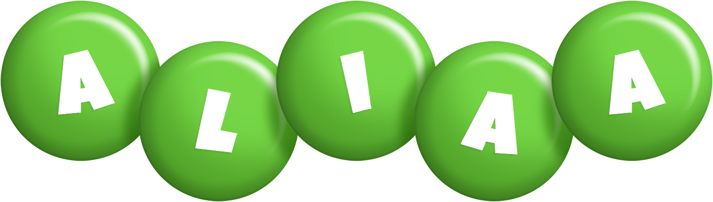 Aliaa candy-green logo