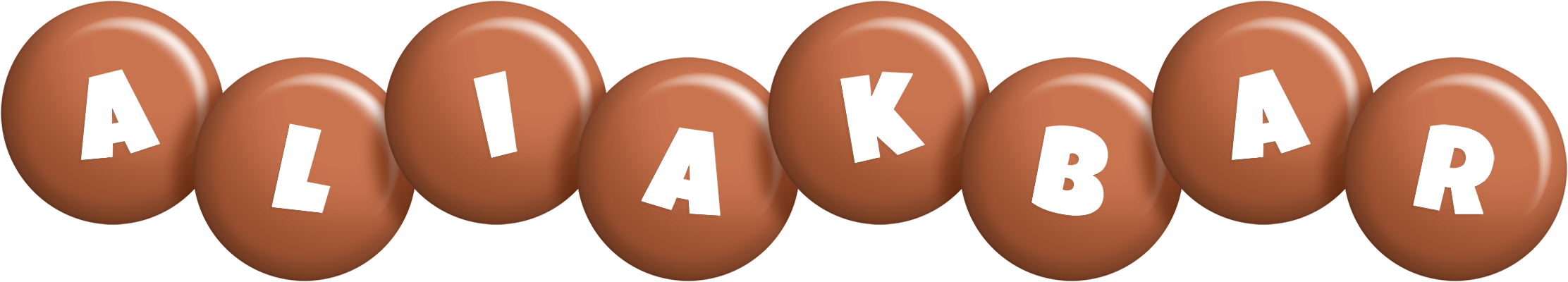Aliakbar candy-brown logo