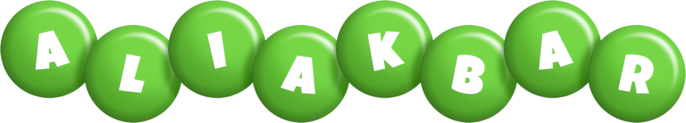 Aliakbar candy-green logo