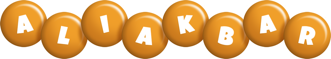 Aliakbar candy-orange logo
