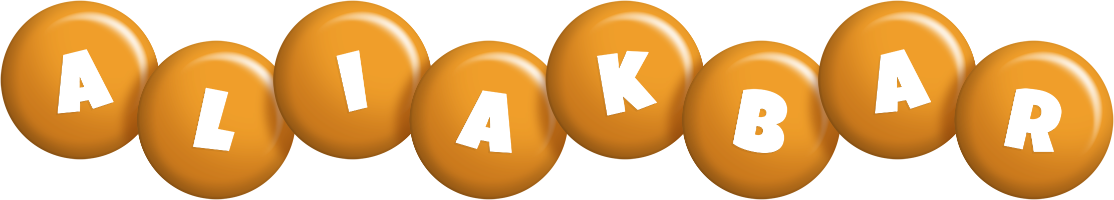 Aliakbar candy-orange logo