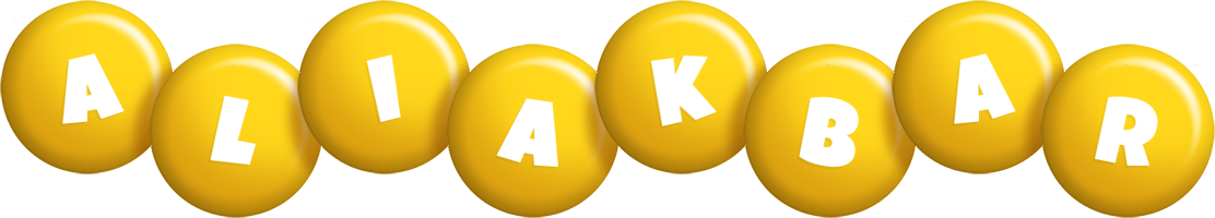 Aliakbar candy-yellow logo