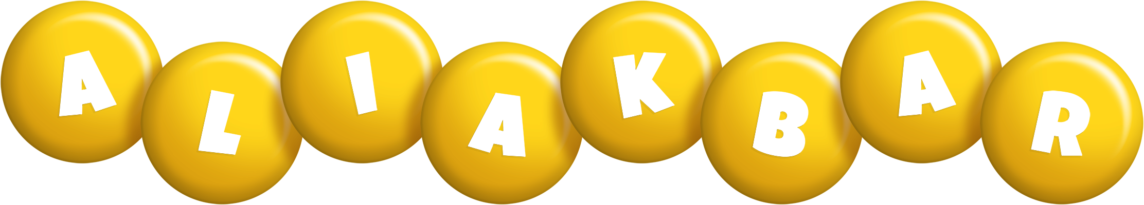 Aliakbar candy-yellow logo
