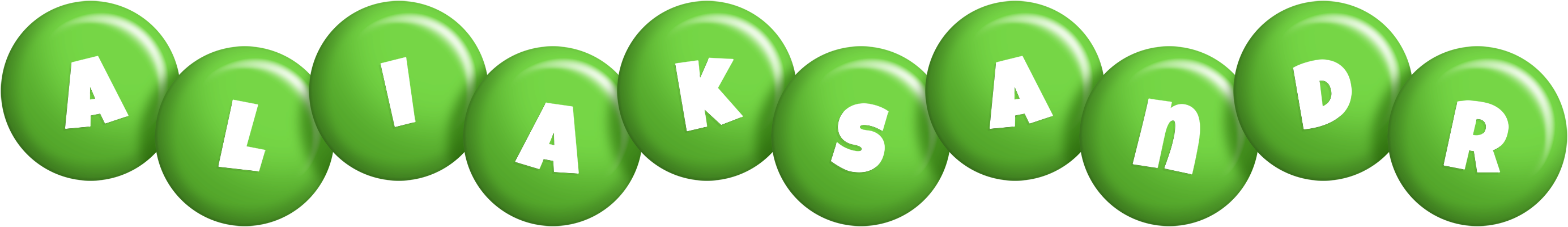 Aliaksandr candy-green logo
