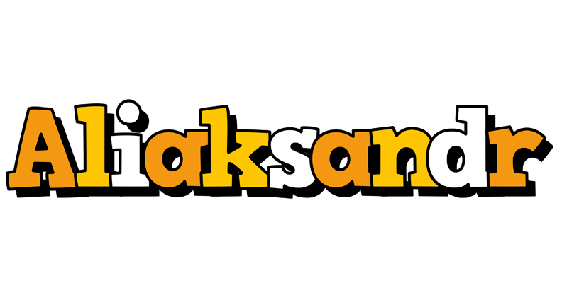 Aliaksandr cartoon logo