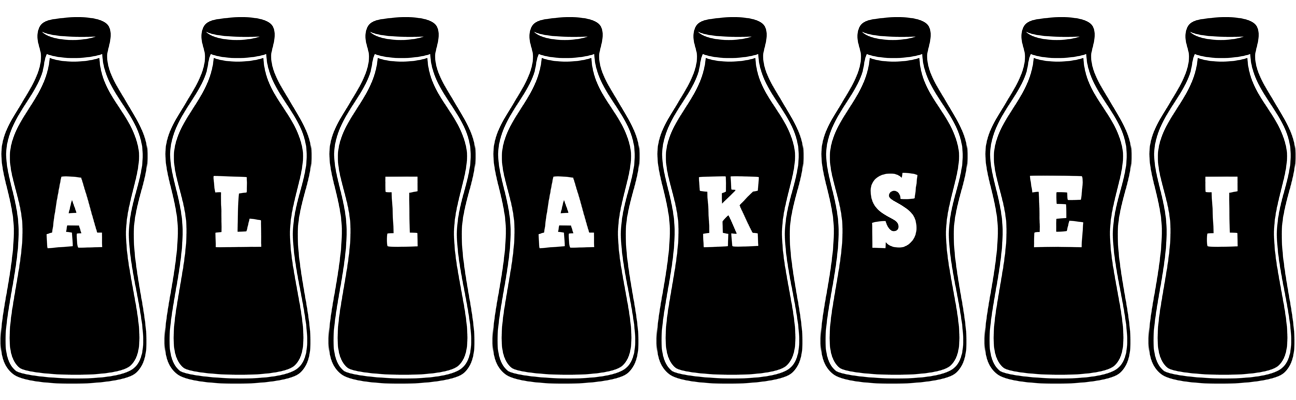 Aliaksei bottle logo