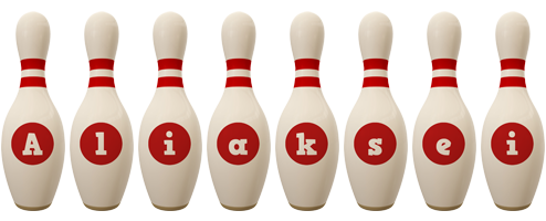 Aliaksei bowling-pin logo