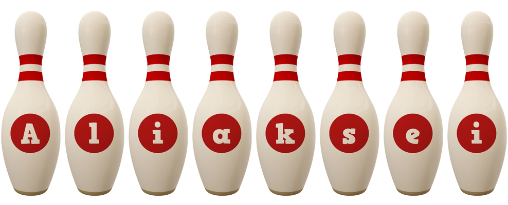 Aliaksei bowling-pin logo