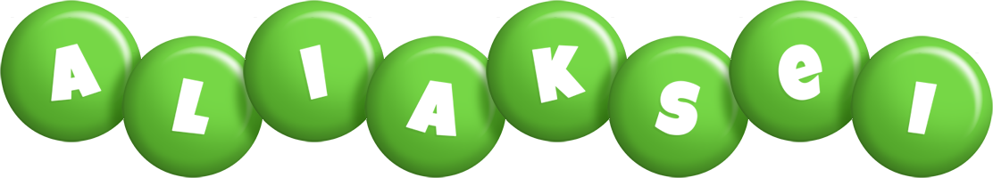 Aliaksei candy-green logo