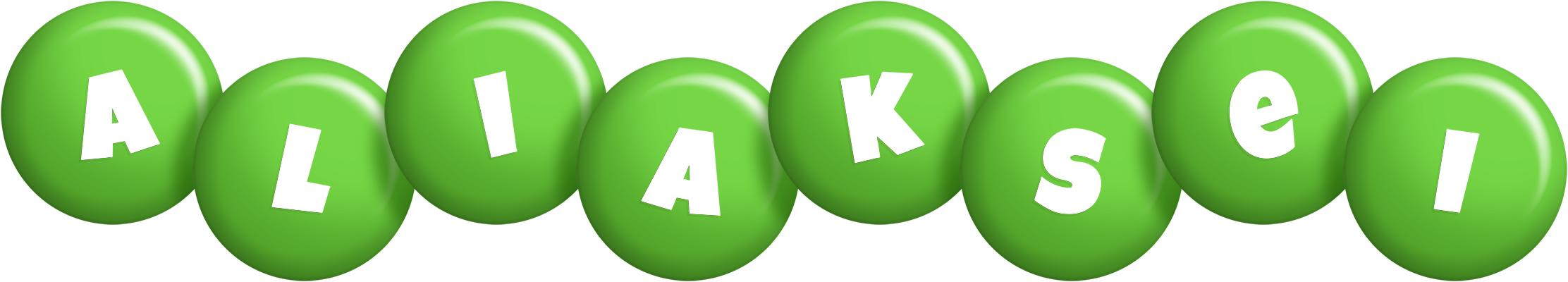 Aliaksei candy-green logo