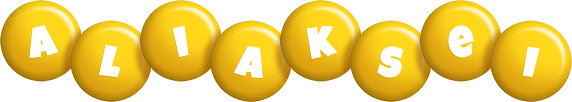 Aliaksei candy-yellow logo