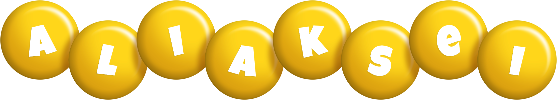 Aliaksei candy-yellow logo