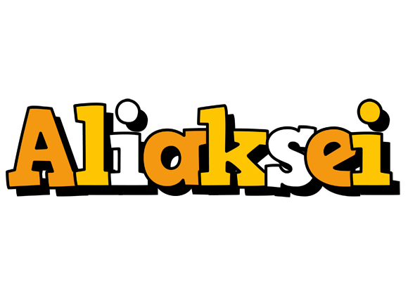 Aliaksei cartoon logo