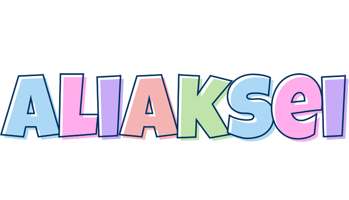 Aliaksei pastel logo