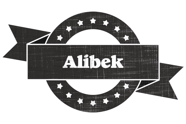 Alibek grunge logo