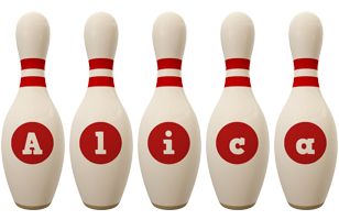 Alica bowling-pin logo