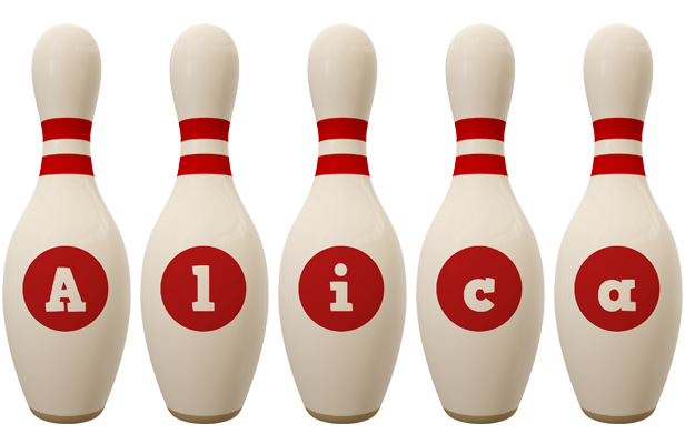 Alica bowling-pin logo