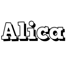 Alica snowing logo