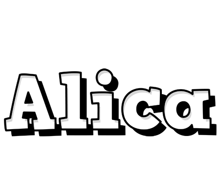 Alica snowing logo