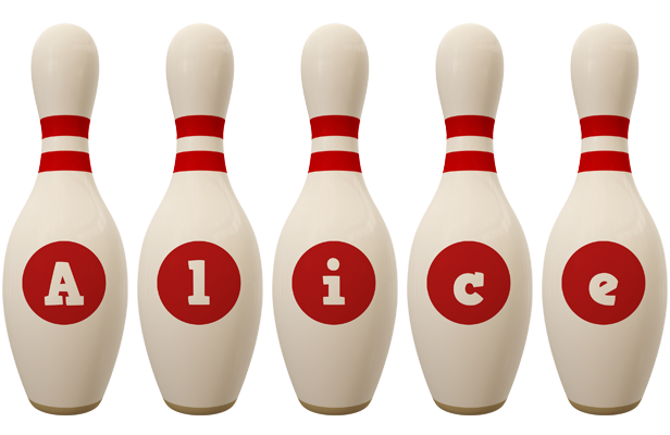 Alice bowling-pin logo