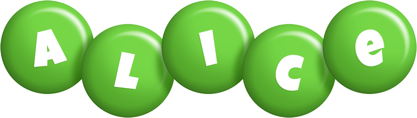 Alice candy-green logo