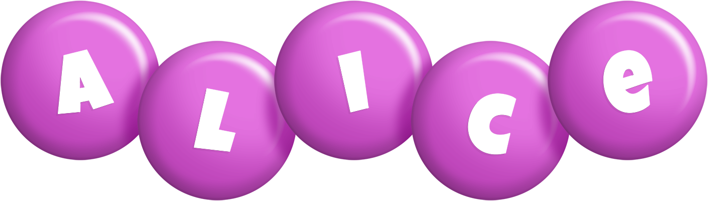Alice candy-purple logo