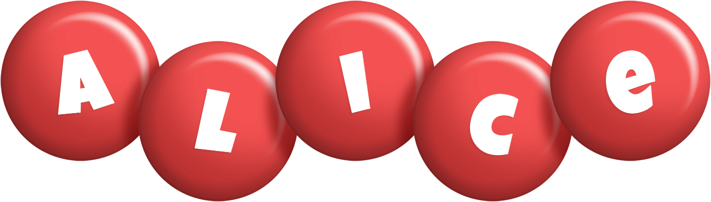 Alice candy-red logo