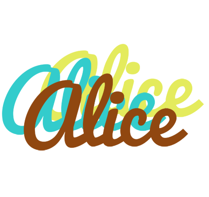 Alice cupcake logo