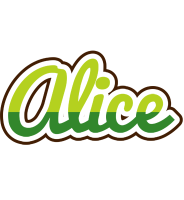 Alice golfing logo