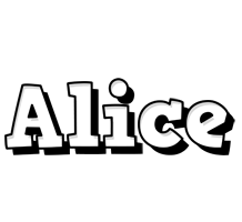 Alice snowing logo