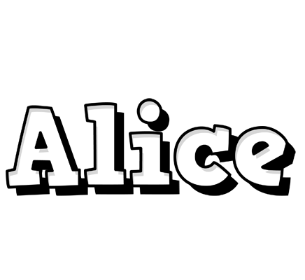 Alice snowing logo