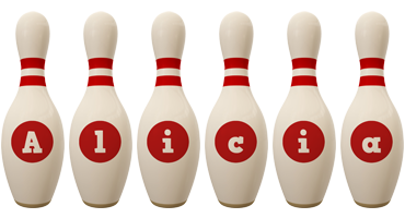 Alicia bowling-pin logo
