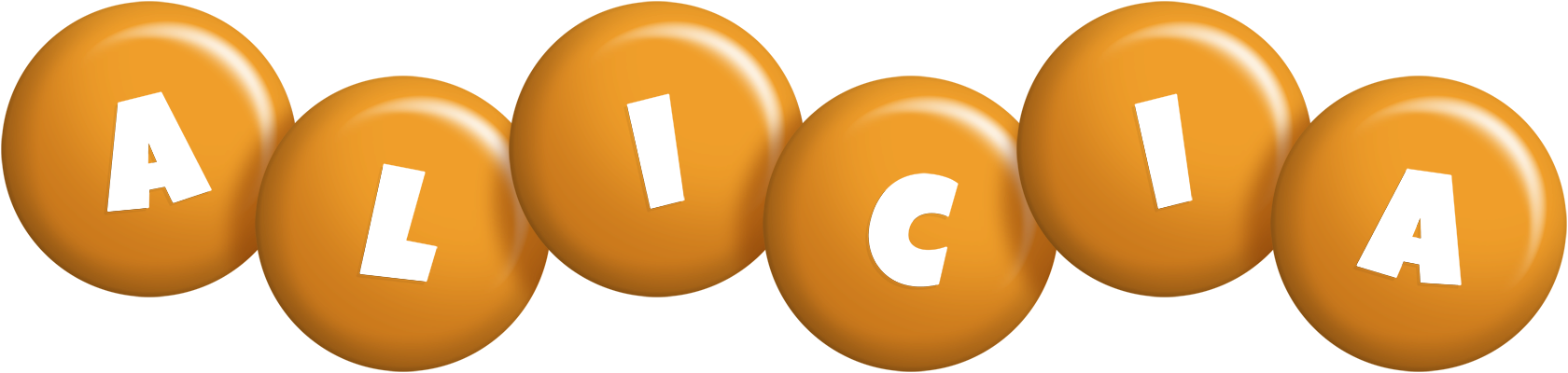 Alicia candy-orange logo