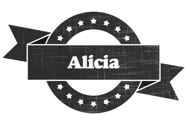 Alicia grunge logo