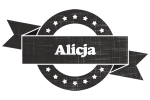 Alicja grunge logo