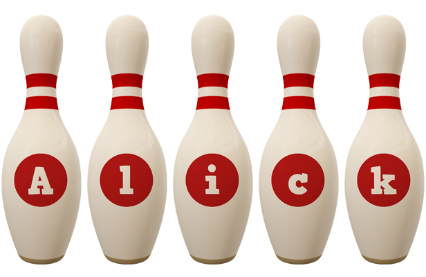 Alick bowling-pin logo