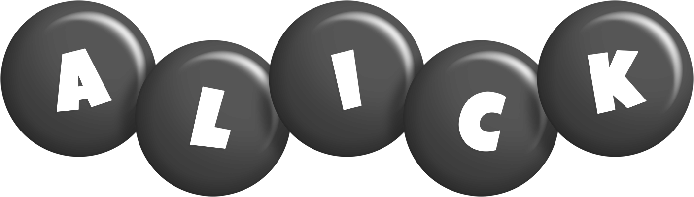 Alick candy-black logo