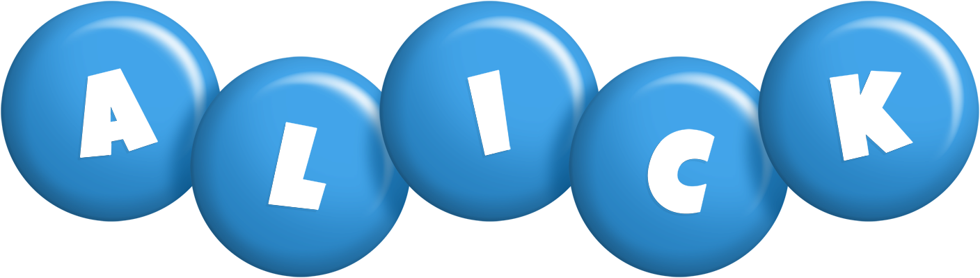 Alick candy-blue logo
