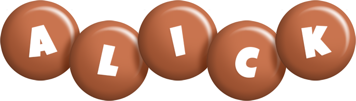 Alick candy-brown logo