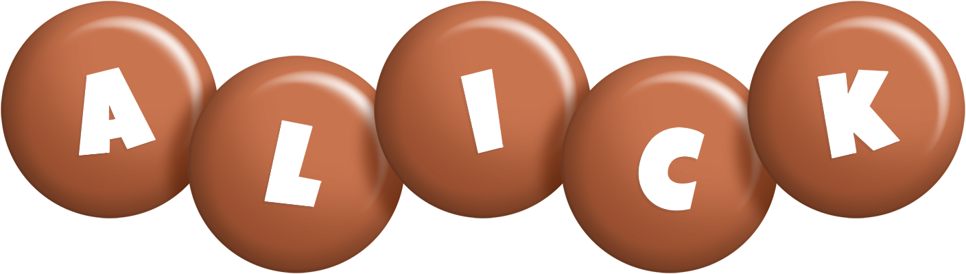 Alick candy-brown logo
