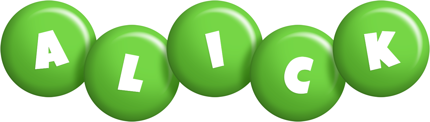 Alick candy-green logo