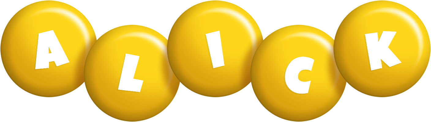Alick candy-yellow logo